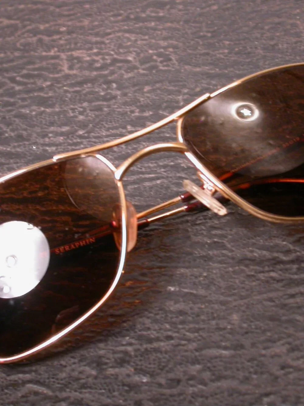 Seraphin Normandale Gold Tortoise Aviator Sunglasses HandMade Japan FRAME  Only